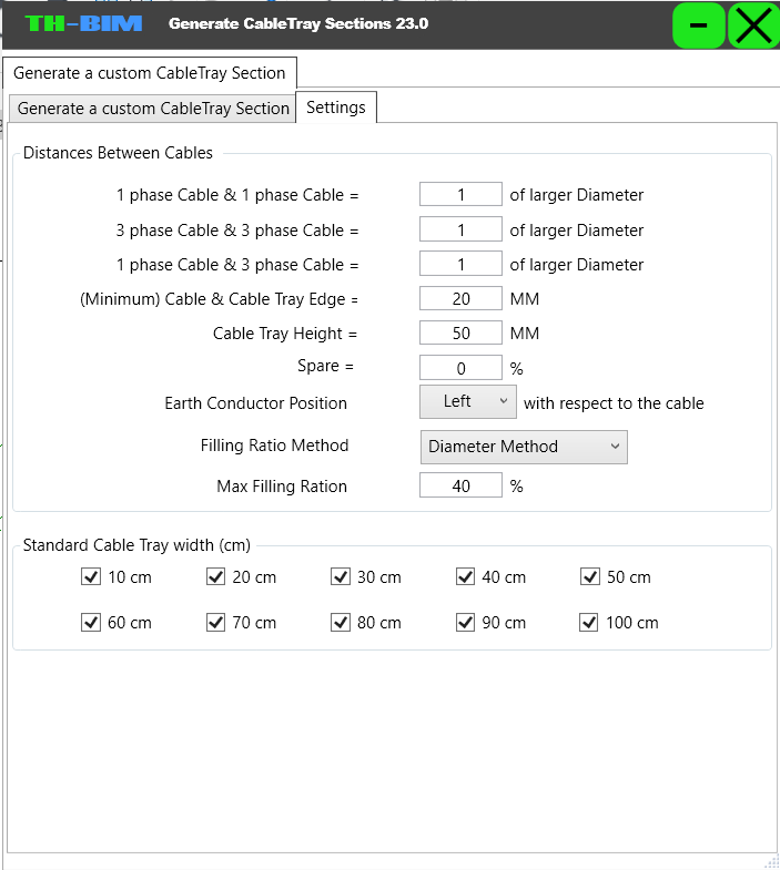 Spacing Settings